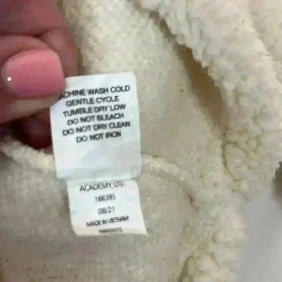 BCG SHERPA‎ TURTLENECK LONG SLEEVE PULLOVER FRONT POCKET CREAM SIZE M - Picture 7 of 8